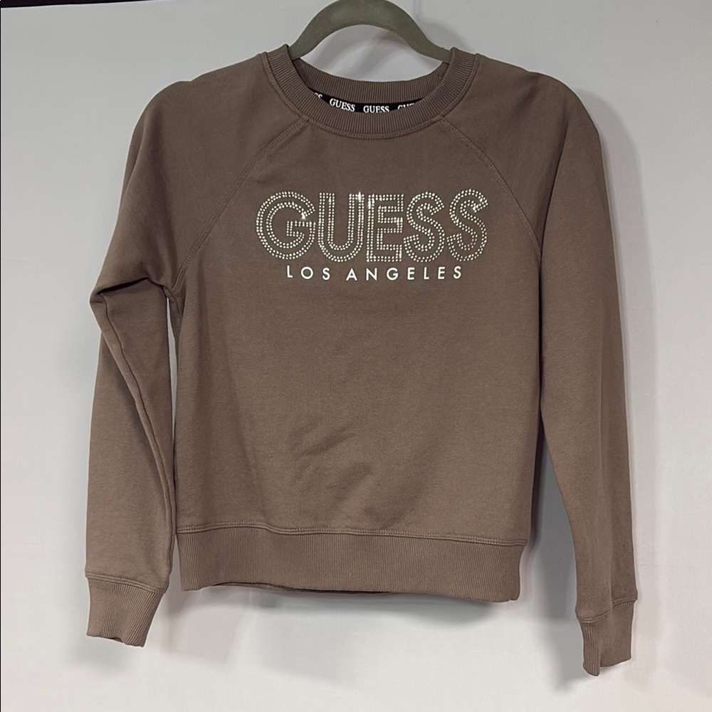 Guess Women's Taupe Crew Neck Sweater